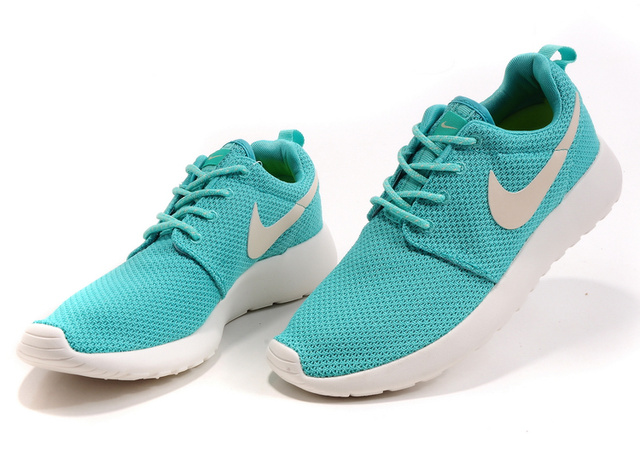femmes nike Roshe running chaussures blanc bleu (1)